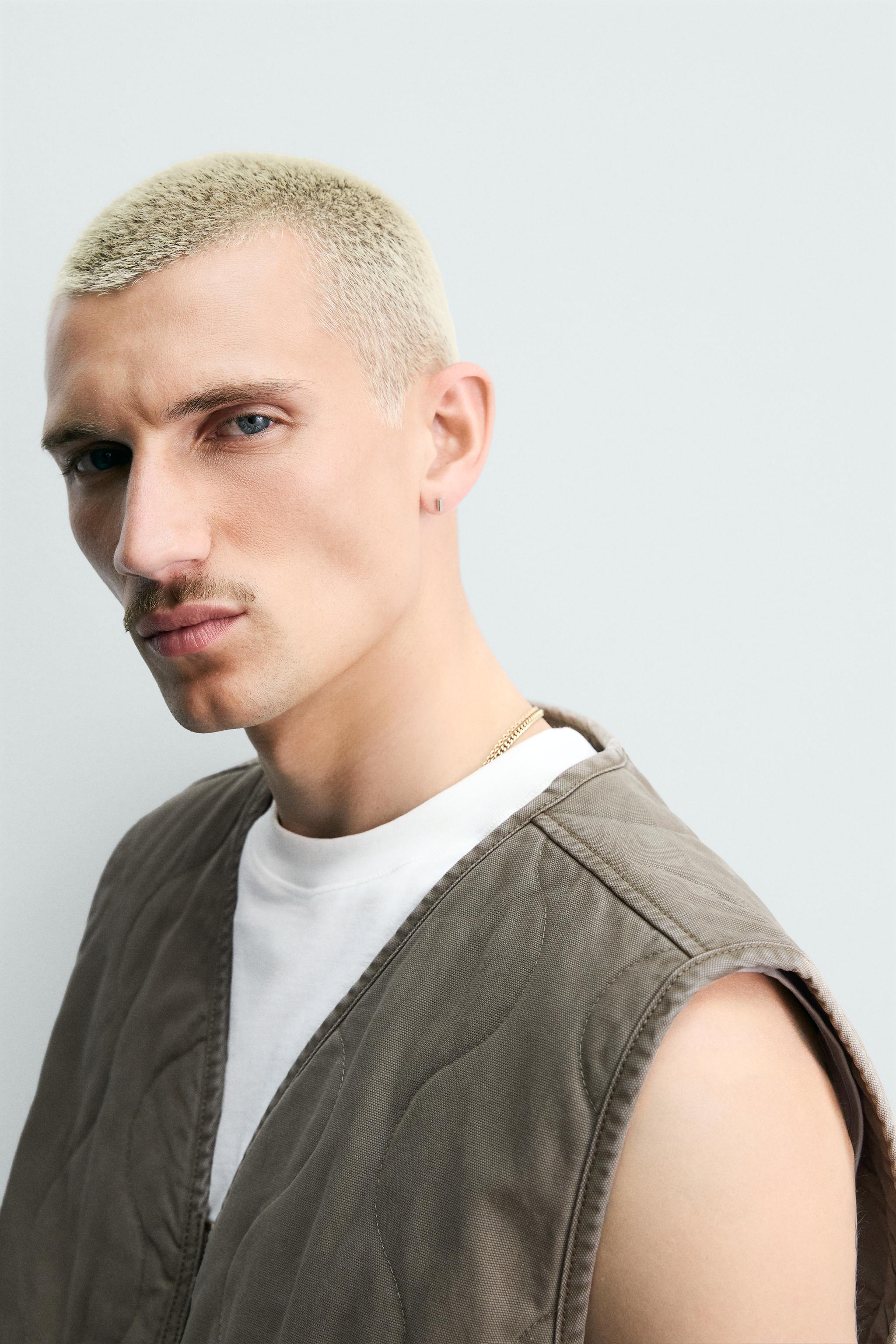 WASHED TOPSTITCHED VEST